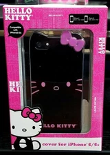 NEW Hello Kitty Apple iPhone 5/5s Case BLACK/PINK by Sanrio kids girly design