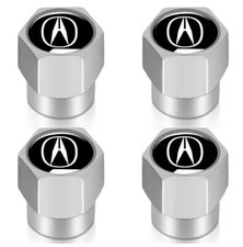 4x Acura Tire Valve Stem Caps For Car Truck Universal Fitting Silver Chrome 4x Acura Tire Valve Stem Caps For Car Truck Universal Fitting Silver Chrome