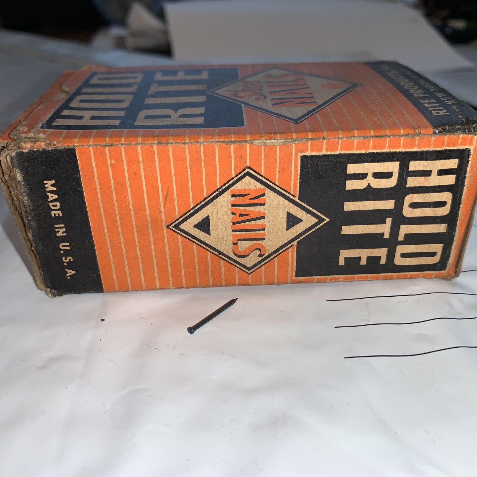 Rite products New York USA Hold Rite shoe nails. toplife brad antique box rare