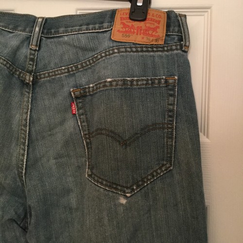 Levi's 559 Herren Jeans Größe 36 x 30 Relaxed Straight Leg Medium Wash Distressed - Bild 3 von 5