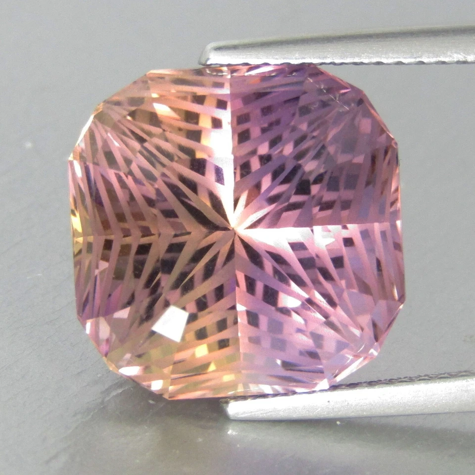 Piedra preciosa suelta de corte mágico radiante ametrino natural de alta calidad fina de 13,90 quilates Foto 2 de 4