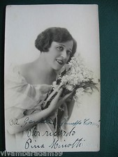 Autographes Lyrica Soprano Pina Minotti 1930 Photo D'Opéra Originale Signée