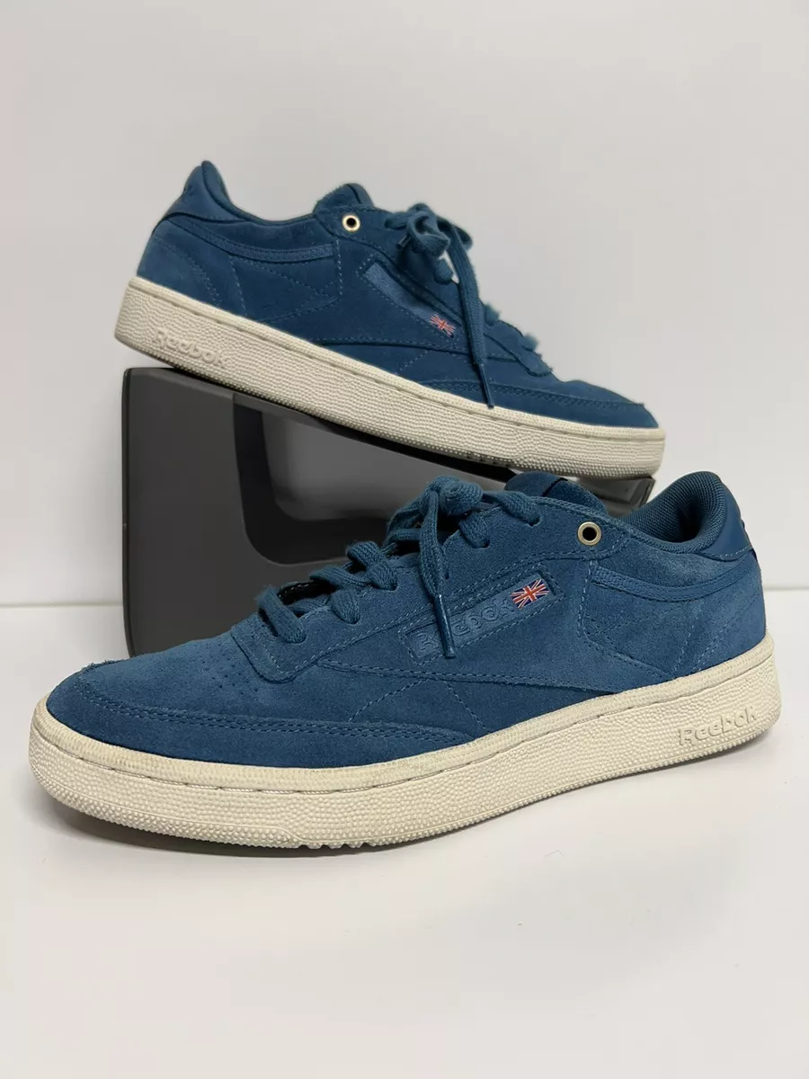 Reebok Club Casual Sneakers #CM9295 Blue Suede Men&#039;s 6.5 | eBay