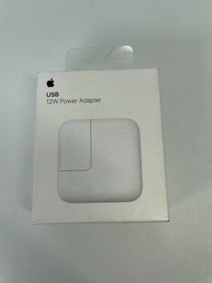 New Genuine Apple 12W USB Power Adapter - White MD836LL/A - Factory Sealed Box