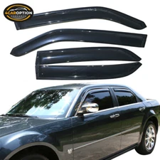 Fits 05-10 Chrysler 300 Dodge Magnum Sedan Window Visors Rain Sun Guard Vent