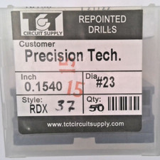 TCT REPOINTED DRILLS RDX 23 0.1540" DIA 0.472" FLUTE LOT OF 19 