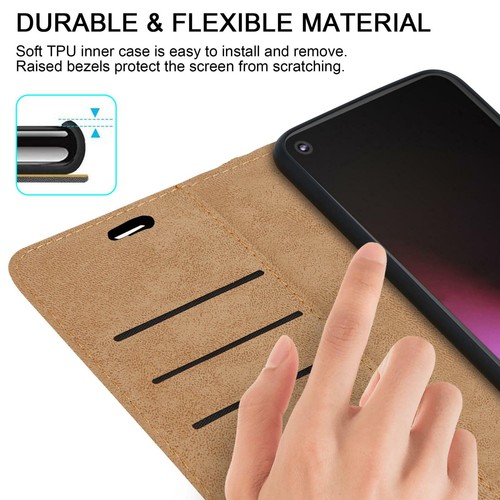 Pour Google Pixel 5 5G Étui Portefeuille,Cuir à Clapet Support Téléphone + Écran - Photo 6 sur 19