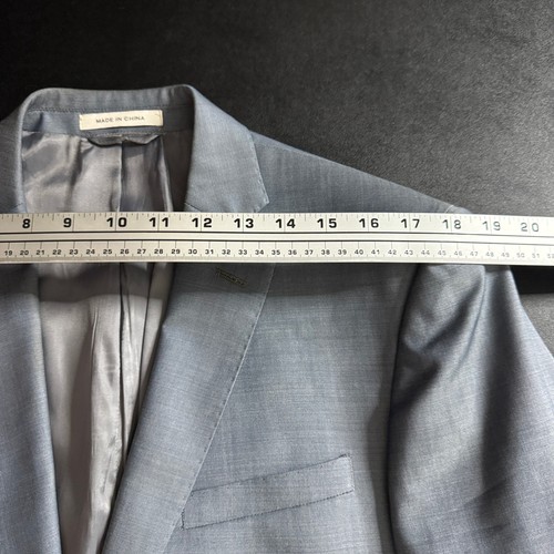 Tuta Joseph Abboud 38R 31S blu lana due pezzi vestibilità moderna - Foto 10 di 12