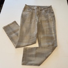 DG2 by Diane Gilman Grey Acid Wash Straight Leg Stretch Jeans Womens Size 8P