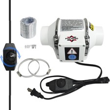 Powerful 3 Inch Inline Duct Ventilation Fan AC Vent Blower Exhaust White
