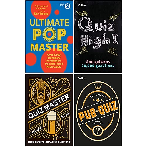 Quiz Puzzles 4 Books Collection Set Pack (Ultimate PopMaster, | Collins Puzzles