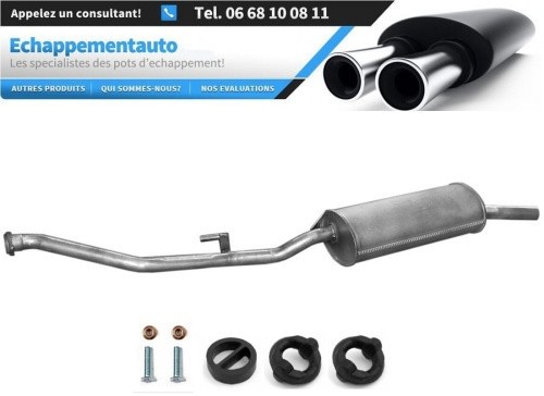Échappement silencieux arrière BMW E30 316i finition acier durable homologué