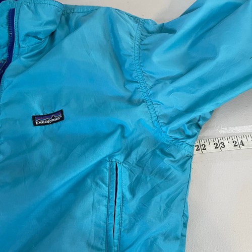 VINTAGE Patagonia Jacket Womens 8 Blue Purple Fleece Lined Made USA 90s Coat - Picture 19 of 21
