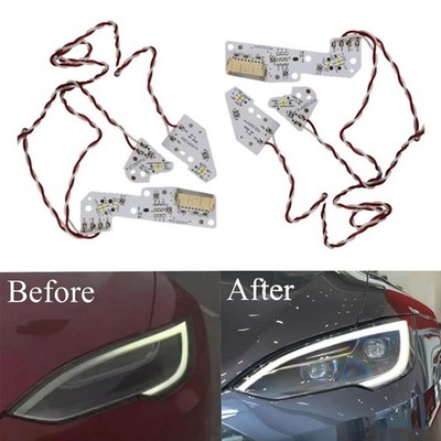 Left+Right 13953978510 Headlight DRL LED chip boards For Tesla Model S 2016-2023
