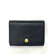 LOUIS VUITTON Monogram Empreinte Card Holder Business Card Case Brown