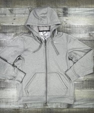 Nike Therma Fit Hoodie Mens Small Gray Full Zip Fleece Sweatshirt Jacket