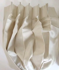 Pearl Pinch Pleat Drapes 24x84" Pair Lined Weighted Textured Curtains Pristine 