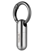 Micro Keychain Pill Holder, Titanium Pill Case Waterproof Pill Container, Portab