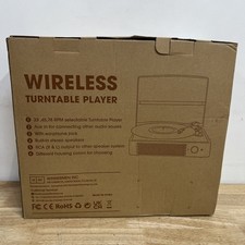 Record Player for Vinyl with 2 Build-in Speakers LP Players Brown