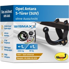 ANHÄNGERKUPPLUNG starr für Opel Antara ab 06 +7polig ESatz ABE