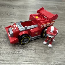 PAW Patrol Rescue Marshall Race  Go Deluxe Vehicle  Figure Sounds Complete Toy