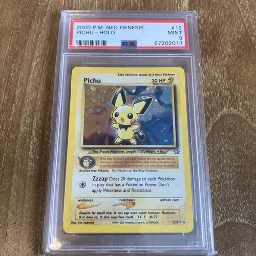 Pichu (Unlimited) graded PSA 9 for sale on eBay