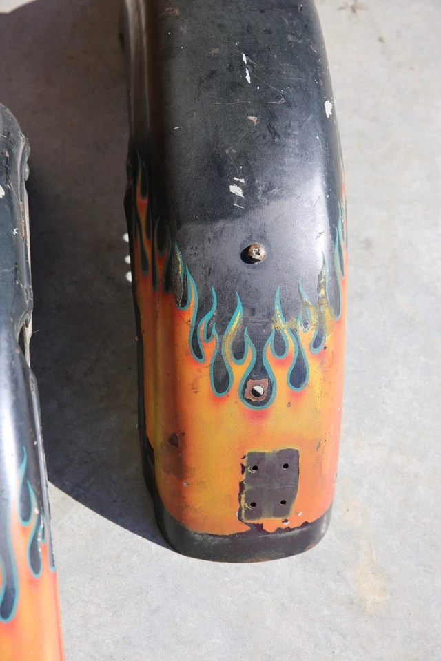 Guardabarros delantero trasero Harley Davidson cabeza de hierro Sportster cabeza de pala Low Rider de colección Foto 3 de 4