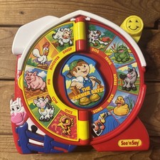 See 'N Say Preschool Learning Tool Vintage 2003 Mattel Farmer Quiz Songs Works