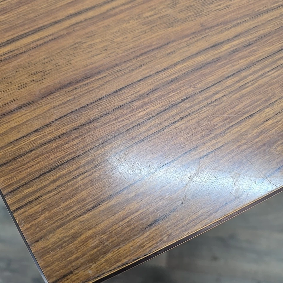 Retro Vintage Beech & Formica Tall Side Lamp Table Console – Mid Century Utility - Image 4 of 4