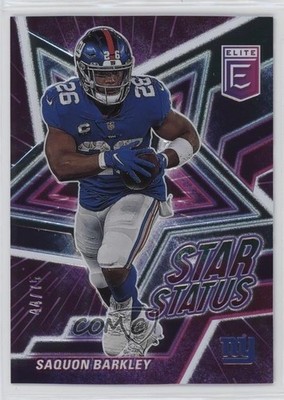 2021 Panini Donruss Elite Star Status Purple 44/75 Saquon Barkley #SS12 8mm
