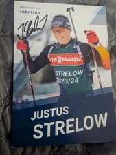 original signierte Autogrammkarte Olympia 2026 - Biathlon - Justus Strelow