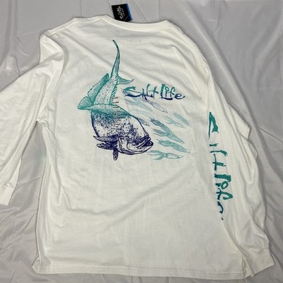 Salt Life  Mahi Craze Crew  Neck Graphic L/S T-Shirt - 2XL XXL  New with Tags
