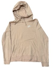 Nike Blush Pink Pullover Hoodie Women s Small Embroidered Swoosh Sweatshirt