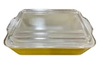Vintage Pyrex 503 Yellow Refrigerator Dish w/ Ribbed Lid 503 C 1-1/2 Quart USA