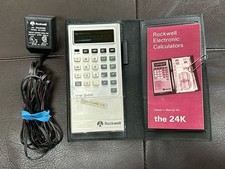 VTG. The Rockwell 24K LED Calculator Case User Manual Adapter Untested