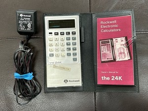 VTG. The Rockwell 24K LED Calculator Case User Manual Adapter Untested 