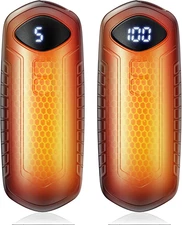 Rechargeable Hand Warmers 2 Pack, 6000mAh Electric Warmers, Mini, Black