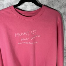 Billionaire Boys Club BBC Pink "Heart  Mind" Pheart Sweatshirt Size L