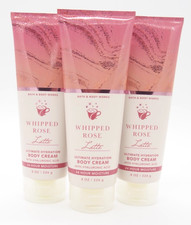  3 Bath  Body Works WHIPPED ROSE LATTE Ultimate Hydration Body Cream 8oz Lot