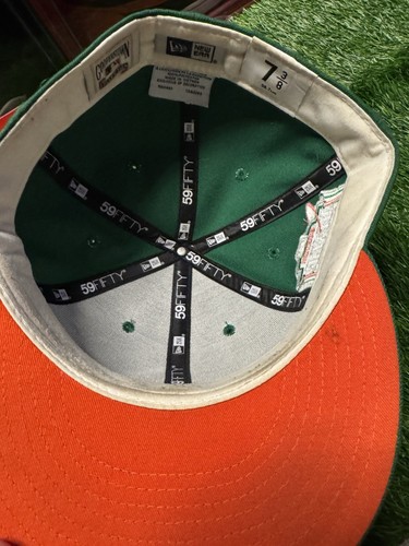 New Era 59FIFTY Boston Red Sox All Star Game '99 Hat In Green Orange 7 3/8 The U - Picture 6 of 6