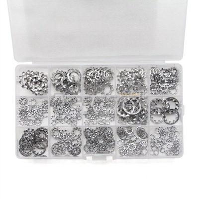 #ad 400Pcs External Tooth Lock Washer Internal Star Washers Kit 304 Stainless Steel $26.99
