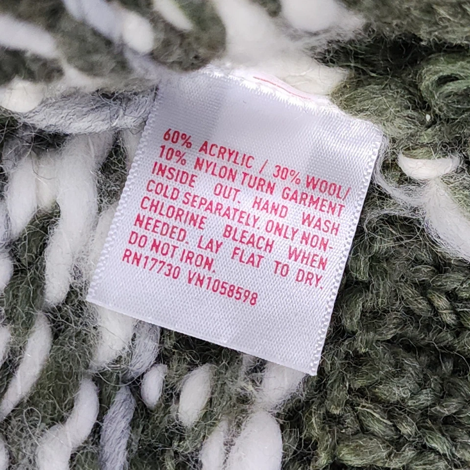 Mossimo Supply Co свитер жилет женщин M зеленый шерсти смесь галстук ремень богемное уютный - Изображение 4 из 4