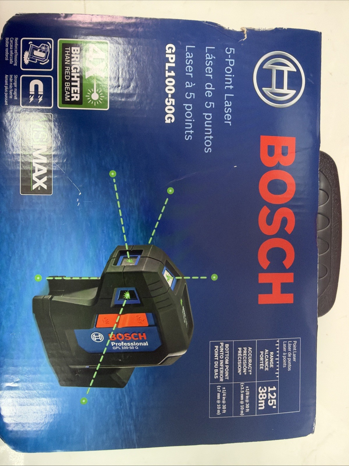 Bosch GPL100-50G Five-Point Self-Leveling Alignment Laser - Black