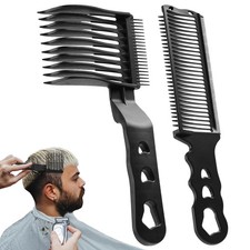 2 Pcs Blend Friend Fade Comb, Barber fade comb for Medium, Black