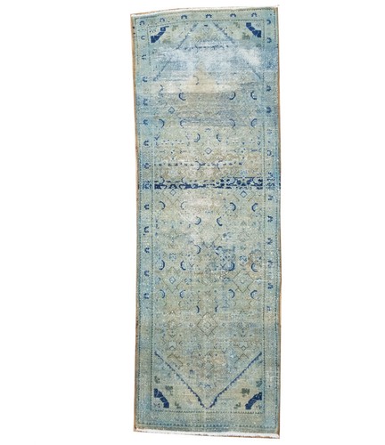 3'5 x 10'0 Semi-Antique Handmade Distressed Oriental Runner Rug Kitchen Carpet