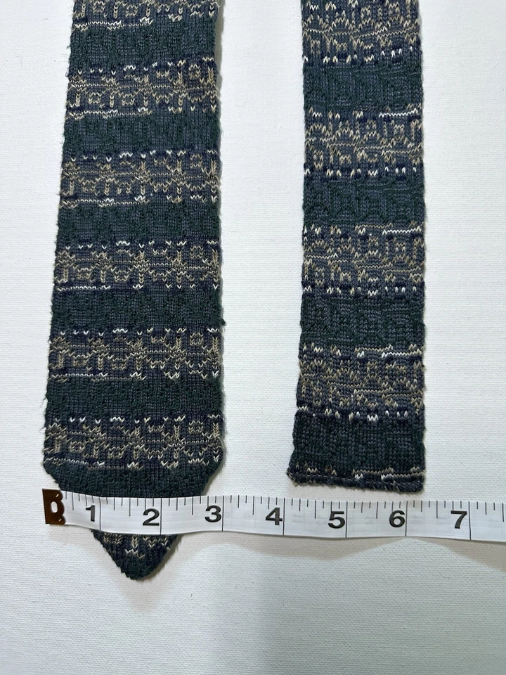 2 corbatas de punto Gallo para hombre mezcla de algodón borgoña y verde con rayas EE. UU. Foto 2 de 4