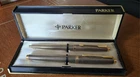 ✒️ VTG PARKER 75 Sterling Silver Fountain Pen & Ballpoint Pen Set Made in USA