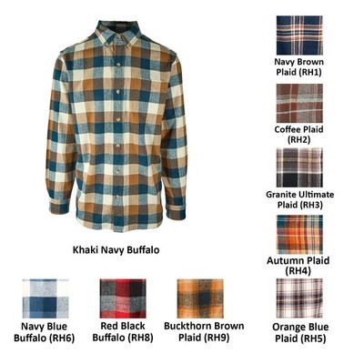 Redhead Herren Karo Hemd Ultimate Flannel Button Down L/S (S01 - S09)