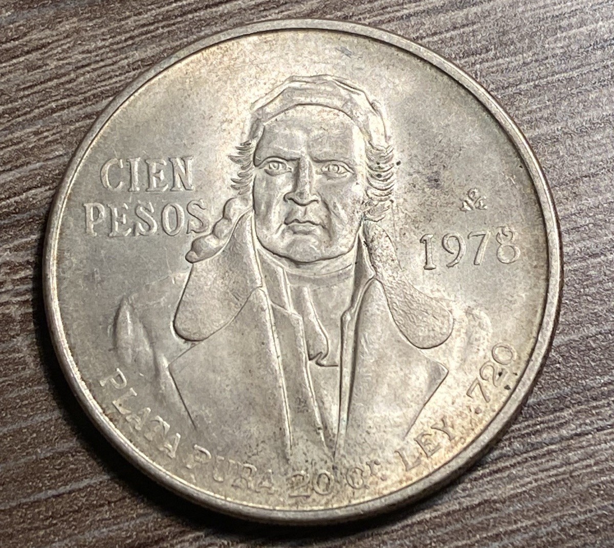 1978 Mexico Mint 100 Peso Hidalgo .720 Plata Pura Silver Eagle