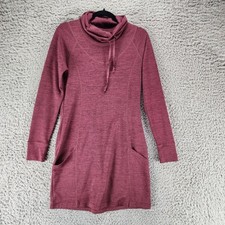 Kuhl Dress Womens Small Burgundy Red Long Sleeve Knit Gorpcore Cowl Neck